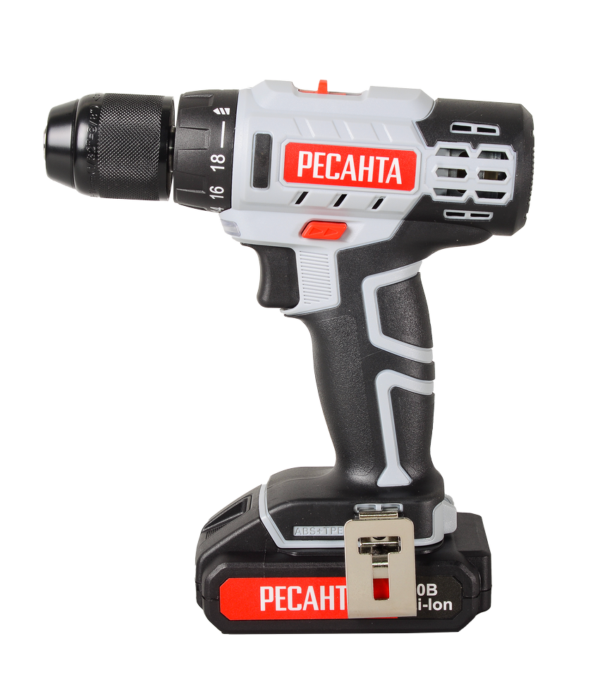 Дрель-шуруповерт аккумуляторная Ресанта ДА-20-2ЛК (2,0 А/ч) купить по цене 8&nbsp;290 ₽ в интернет магазине ТЕХСАД