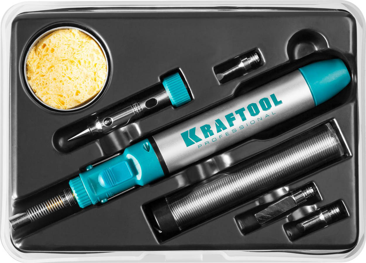 KRAFTOOL 3 в 1, 1300 °C, паяльник газовый в наборе 55504-H8 купить по цене 2&nbsp;110 ₽ в интернет магазине ТЕХСАД