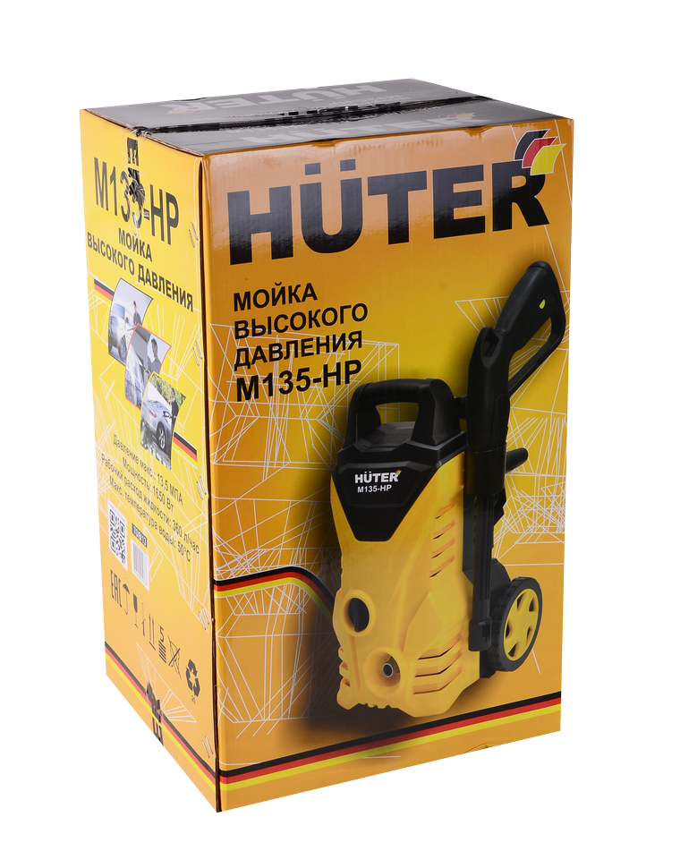 Мойка высокого давления HUTER M135-HP купить по цене 8&nbsp;090 ₽ в интернет магазине ТЕХСАД