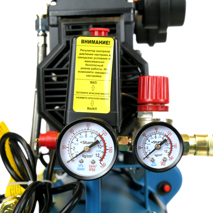 Компрессор безмасляный бесшумный Sturm! AC93224OL купить по цене 17&nbsp;990 ₽ в интернет магазине ТЕХСАД
