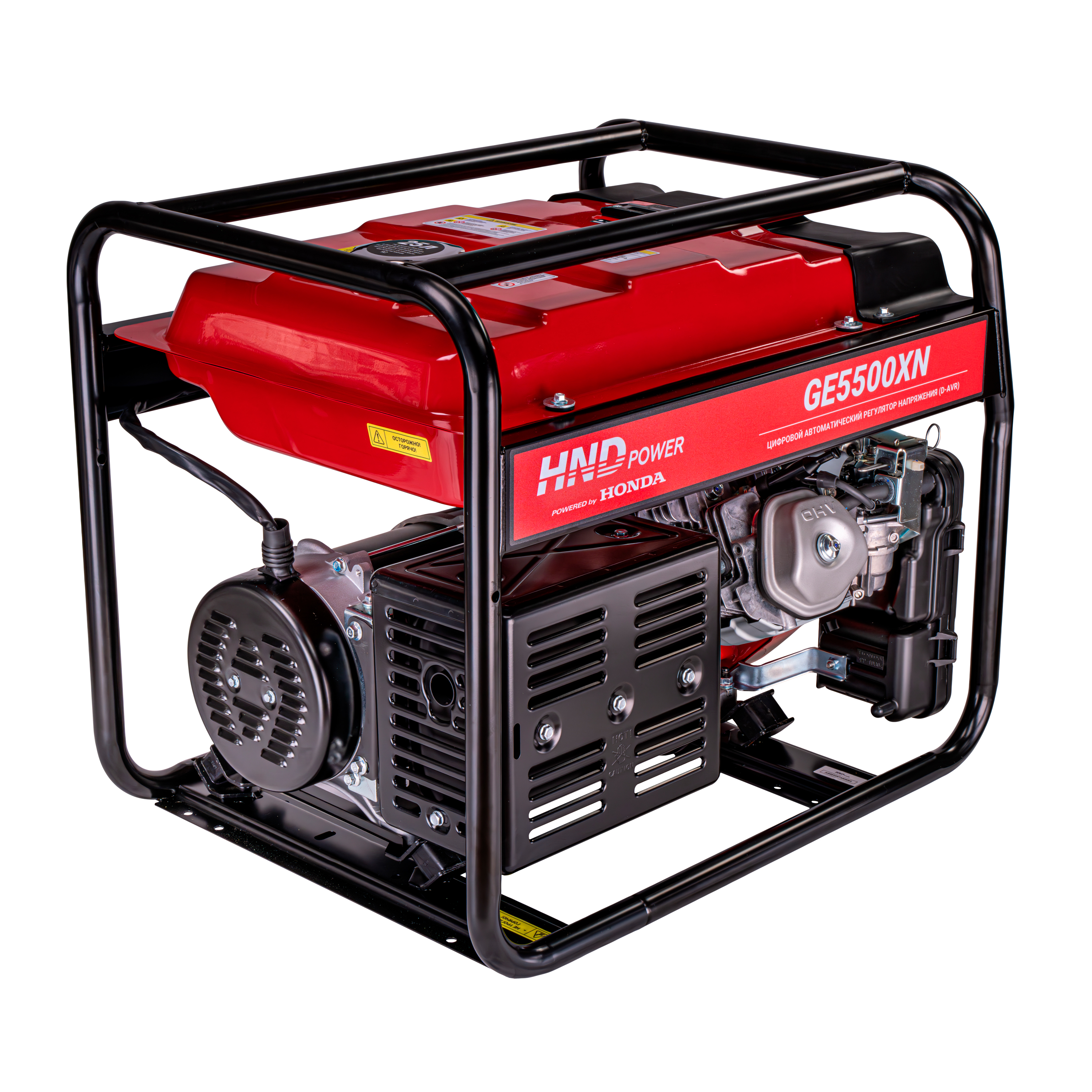 Бензиновый генератор HND GE5500XN (с двигателем Honda, 5,5 кВт) купить по цене 89&nbsp;900 ₽ в интернет магазине ТЕХСАД