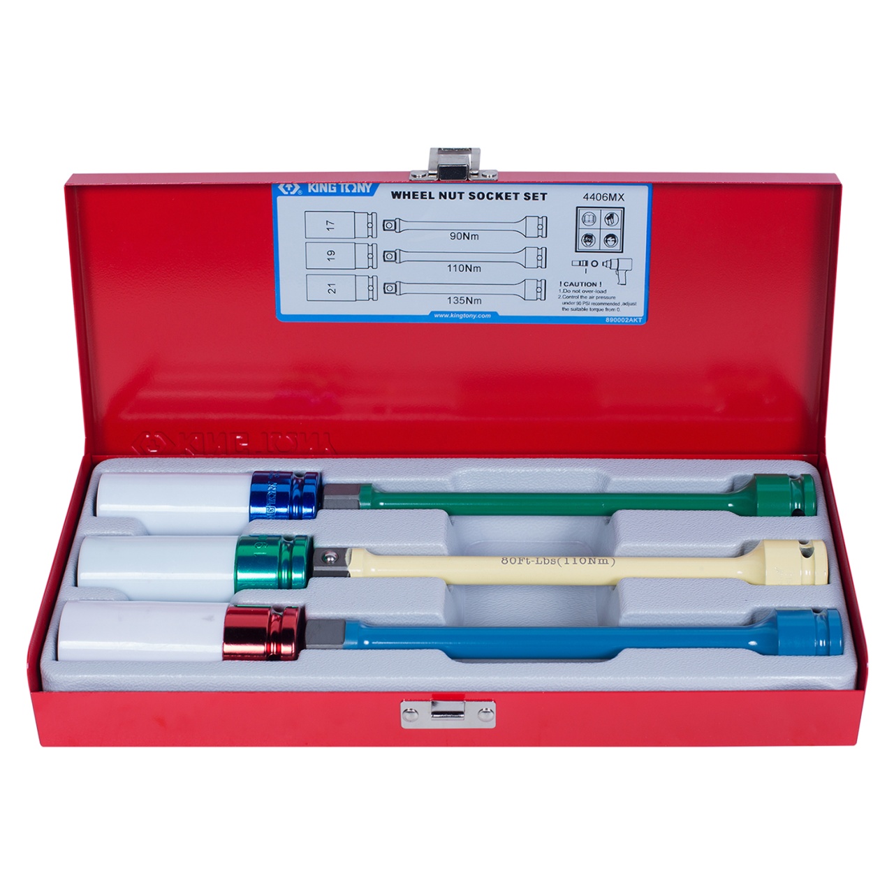 Набор ударных глубоких торцевых головок и торсионных удлинителей 1/2'', 17, 19, 21 мм KING TONY 4406MX купить по цене 7&nbsp;160 ₽ в интернет магазине ТЕХСАД