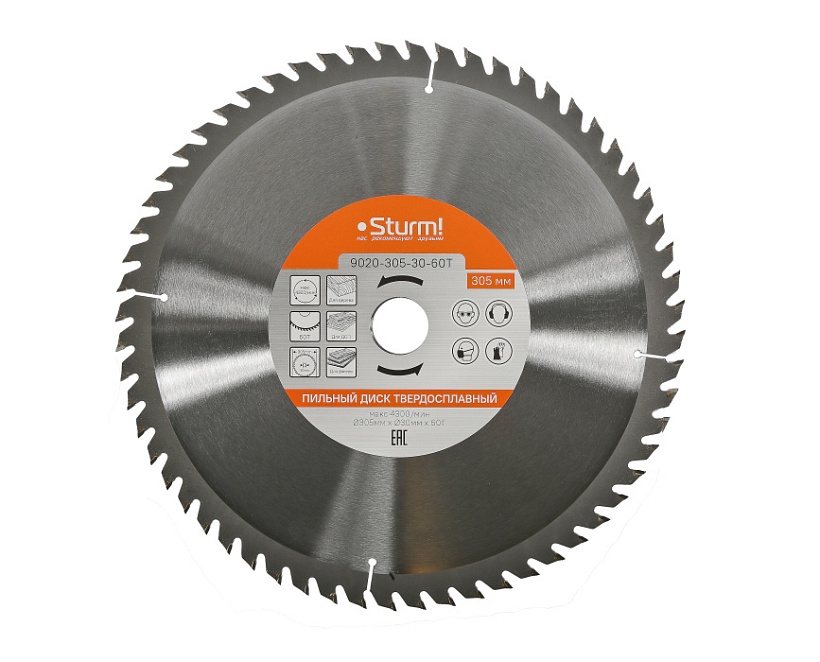 Диск пильный Sturm! 9020-305-30-60T купить по цене 1&nbsp;780 ₽ в интернет магазине ТЕХСАД