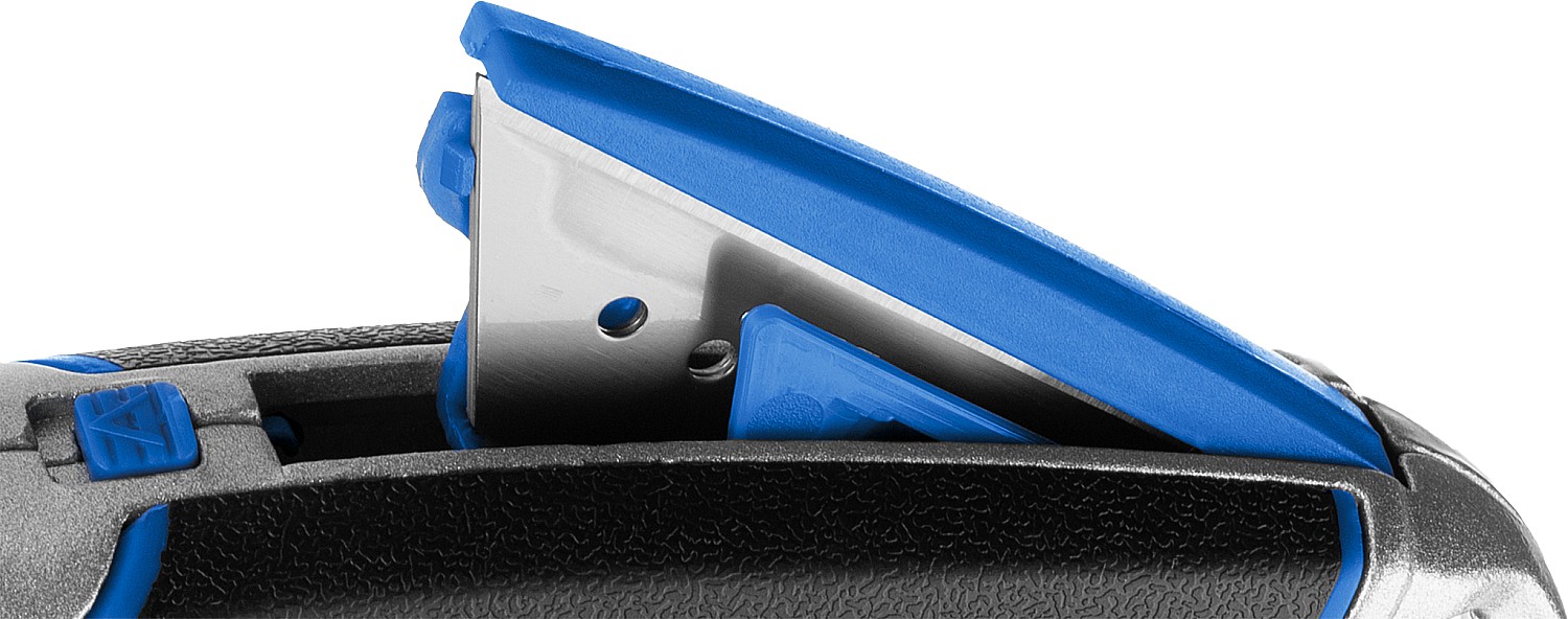 ЗУБР А24, трапециевидное лезвие, автостоп, универсальный нож 0923_z02 Профессионал купить по цене 770 ₽ в интернет магазине ТЕХСАД