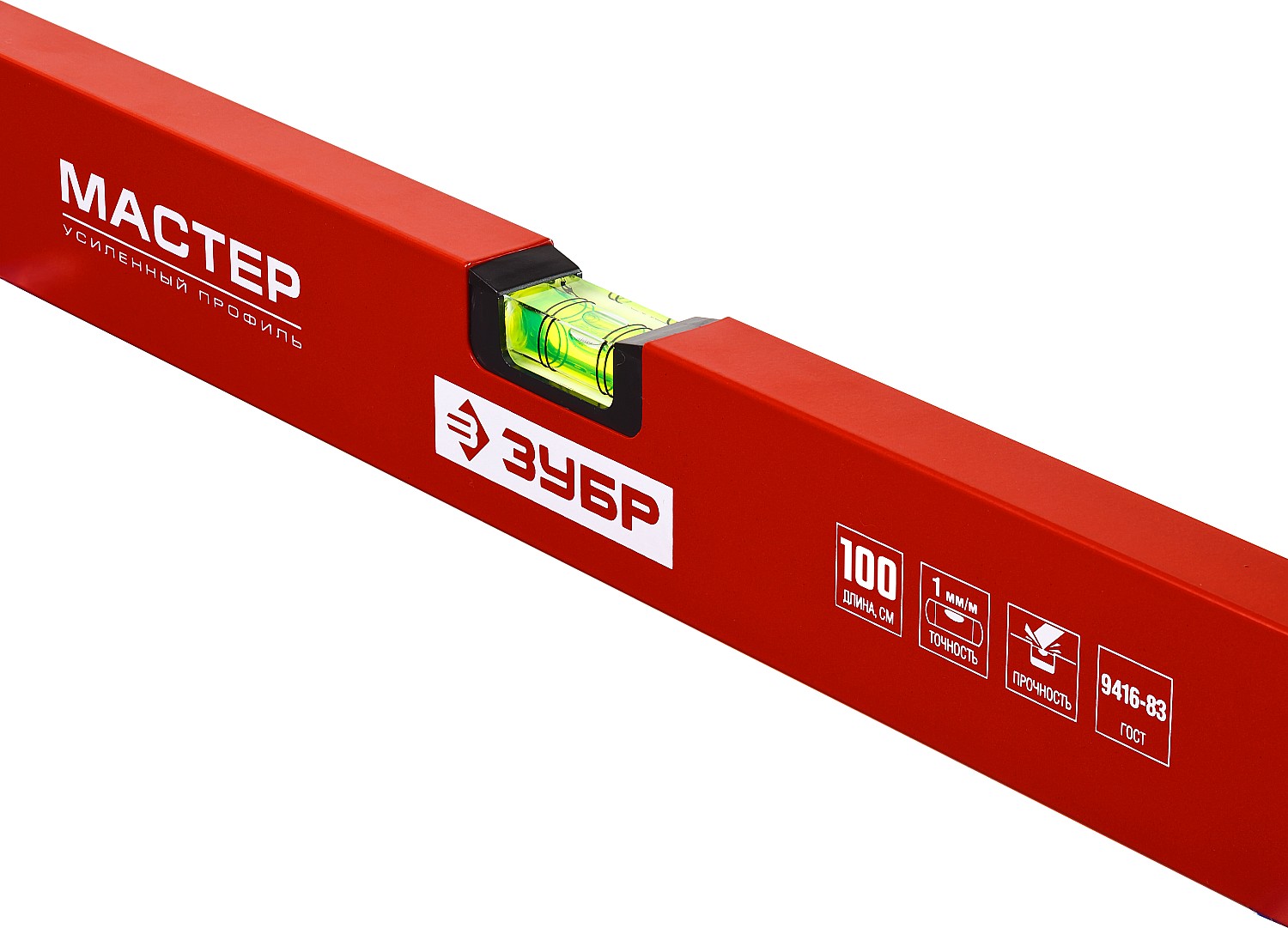 ЗУБР 1000 мм, уровень коробчатый 34584-100 купить по цене 396 ₽ в интернет магазине ТЕХСАД