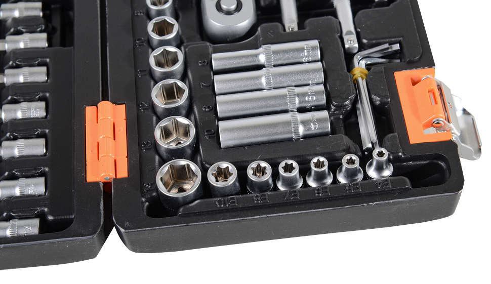 Набор инструментов, 1/4'', CrV, пластиковый кейс 57 предметов Вихрь купить по цене 3&nbsp;090 ₽ в интернет магазине ТЕХСАД