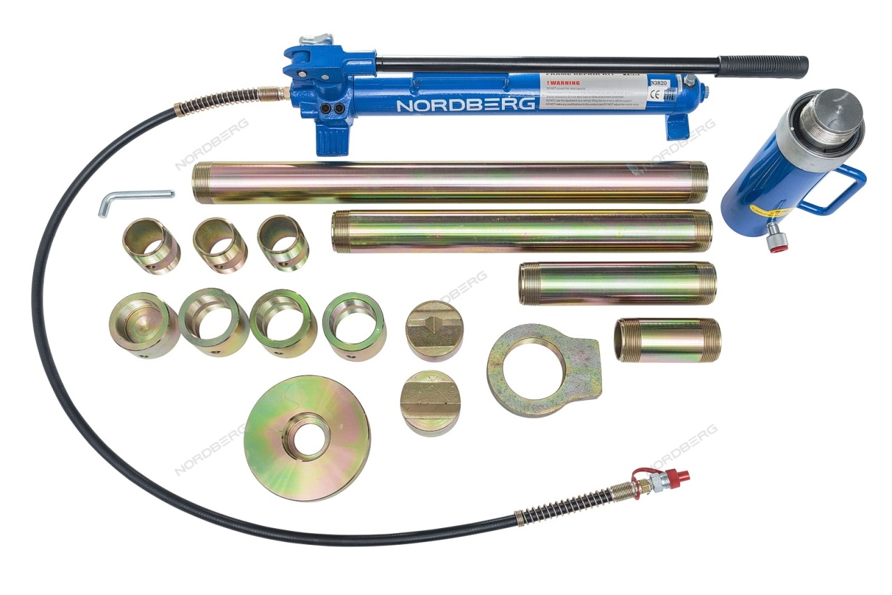 Набор гидравлического инструмента (гидравличекая растяжка), 20 т, кейс NORDBERG N3820 купить по цене 46&nbsp;952 ₽ в интернет магазине ТЕХСАД