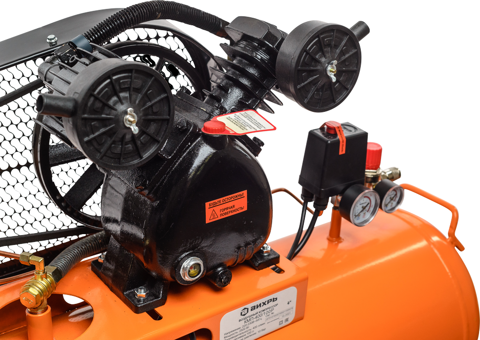 Компрессор ВИХРЬ КМП-400/100P купить по цене 43&nbsp;990 ₽ в интернет магазине ТЕХСАД