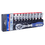 Набор торцевых головок с трещоткой 3/8'', 6-19 мм, 11 предметов МАСТАК 0-3011H купить по цене 3&nbsp;550 ₽ в интернет магазине ТЕХСАД