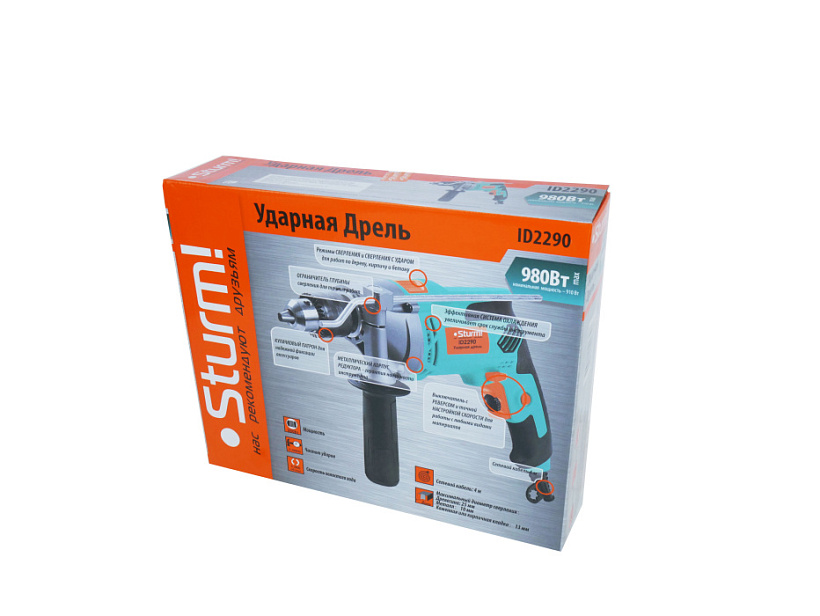 Дрель ударная Sturm! ID2290 купить по цене 5&nbsp;550 ₽ в интернет магазине ТЕХСАД