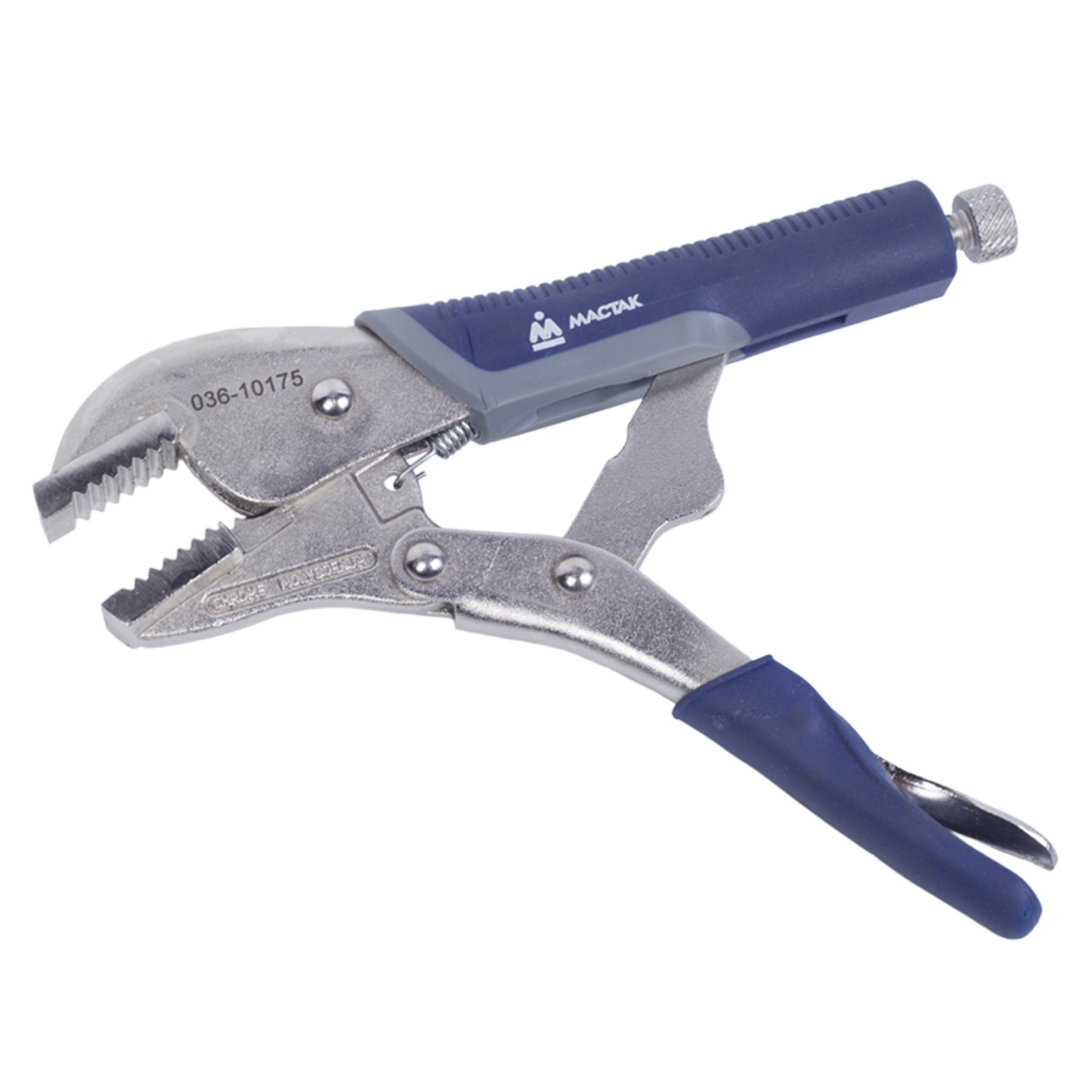 Зажим с фиксатором 175 мм, с прямыми губками МАСТАК 036-10175H купить по цене 1&nbsp;700 ₽ в интернет магазине ТЕХСАД