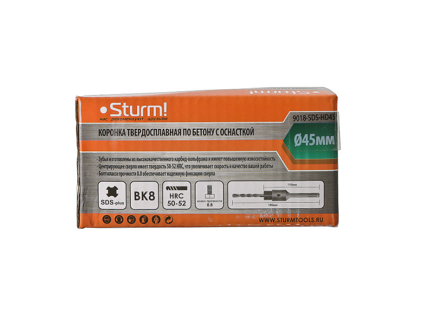 Коронка SDS+ Sturm! 9018-SDS-HD45 купить по цене 550 ₽ в интернет магазине ТЕХСАД