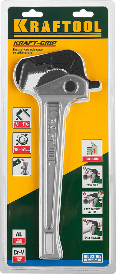 KRAFTOOL 1/2-2 Cr-V сталь ключ трубный быстрозажимной 27365-14 купить по цене 5&nbsp;730 ₽ в интернет магазине ТЕХСАД