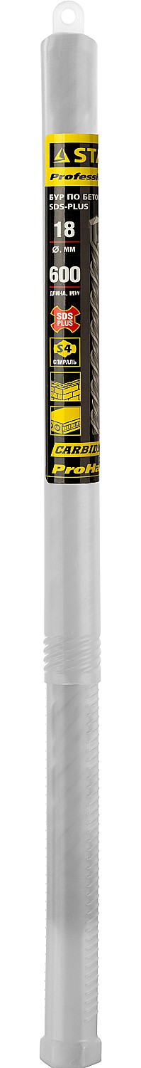 STAYER  18 x 600 мм, SDS-Plus, бур по бетону 2930-600-18_z01 купить по цене 796 ₽ в интернет магазине ТЕХСАД