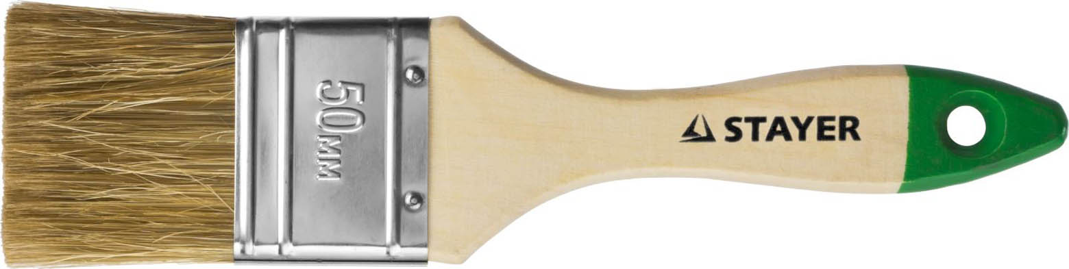 STAYER 50 мм, 2'', щетина смешанная, кисть плоская LASUR-STANDARD 01031-50 купить по цене 73 ₽ в интернет магазине ТЕХСАД