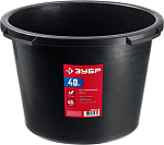 ЗУБР 40 л, ударопрочный пластик, таз строительный круглый 06095-45_z03 купить по цене 530 ₽ в интернет магазине ТЕХСАД