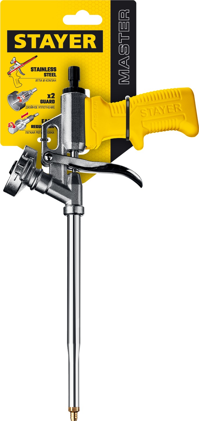 STAYER металлический корпус, пистолет для монтажной пены 06863_z02 купить по цене 850 ₽ в интернет магазине ТЕХСАД