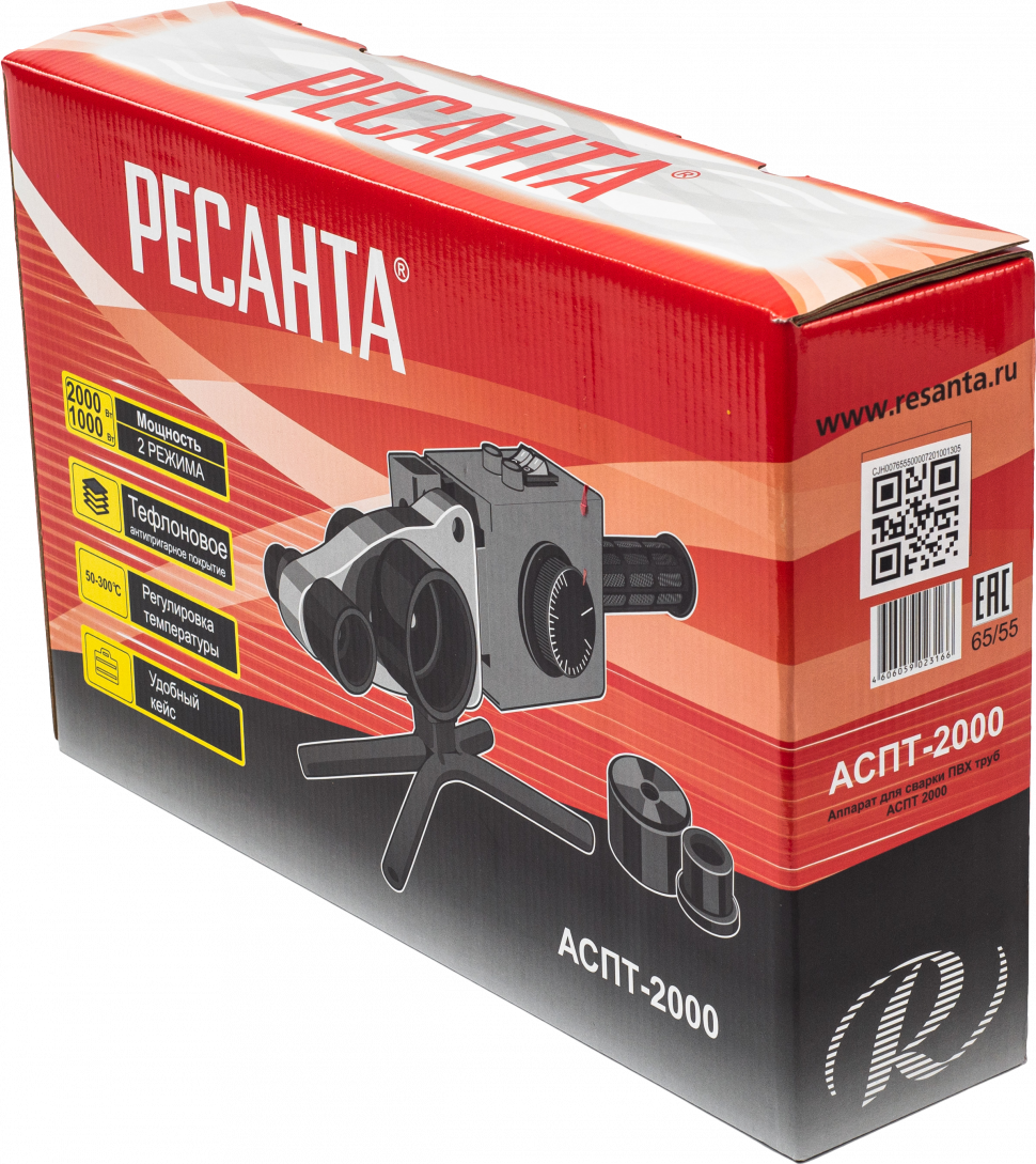Аппарат для сварки ПВХ труб Ресанта АСПТ-2000 купить по цене 4&nbsp;590 ₽ в интернет магазине ТЕХСАД