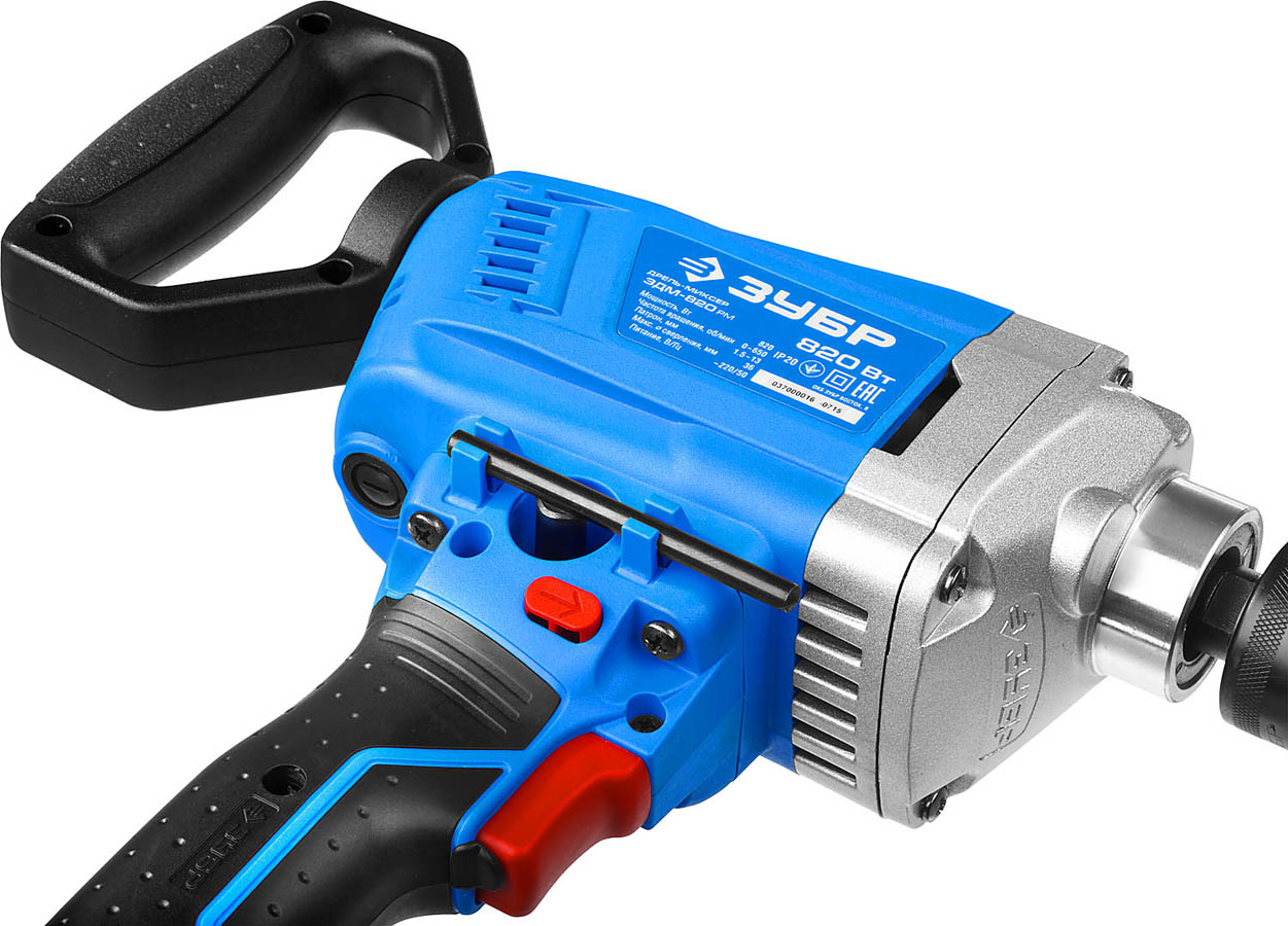 ЗУБР 820 Вт, 0-650 об/мин, дрель-миксер реверсивная ЗДМ-820 РМ Профессионал купить по цене 7&nbsp;060 ₽ в интернет магазине ТЕХСАД