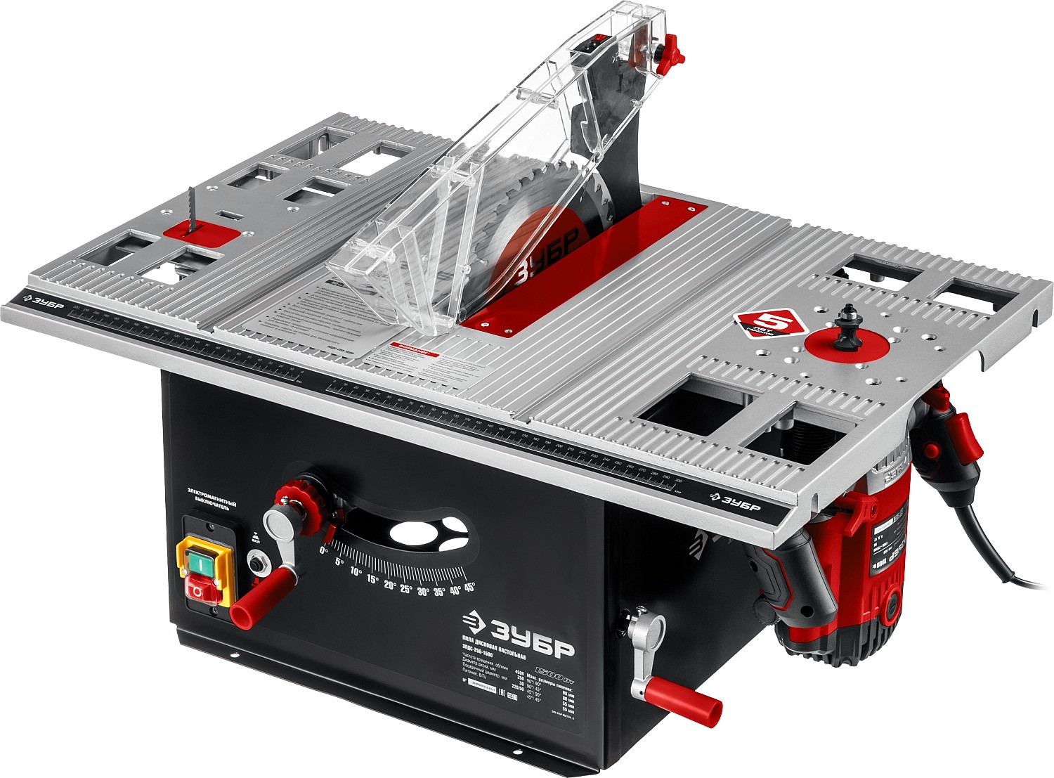 ЗУБР 1500 Вт, 4500 об/мин, Ø 250 мм, пила дисковая настольная ЗПДС-255-1500 Мастер купить по цене 24&nbsp;610 ₽ в интернет магазине ТЕХСАД