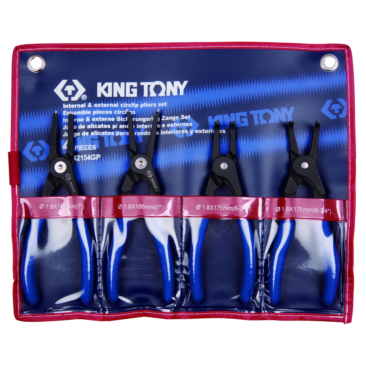 Набор съемников стопорных колец, 4 предмета KING TONY 42154GP купить по цене 5&nbsp;190 ₽ в интернет магазине ТЕХСАД