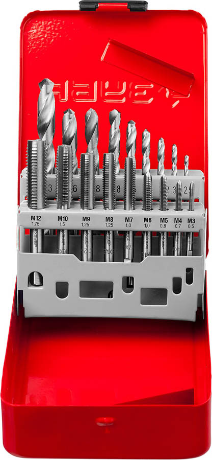 ЗУБР 18 предметов, метчики 9ХС, сверла Р6М5, набор резьбонарезной 28115-H18_z01 купить по цене 4&nbsp;000 ₽ в интернет магазине ТЕХСАД