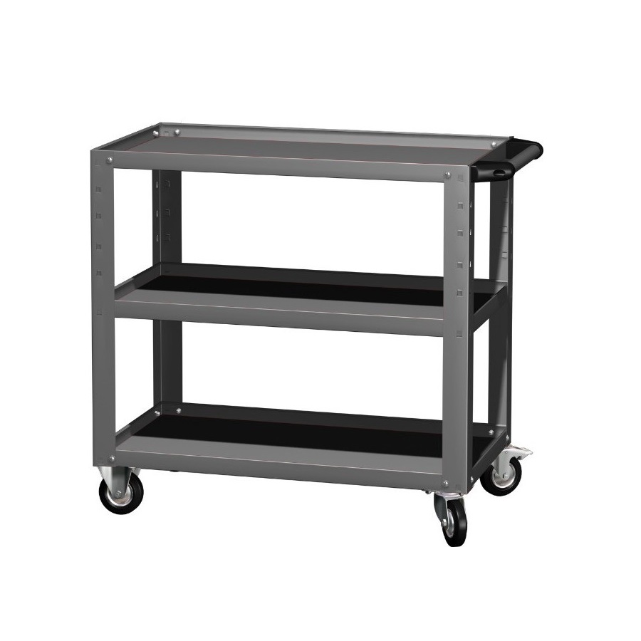 Тележка открытая, 3 полки, серая FERRUM 02.230L-9007 купить по цене 11&nbsp;686 ₽ в интернет магазине ТЕХСАД