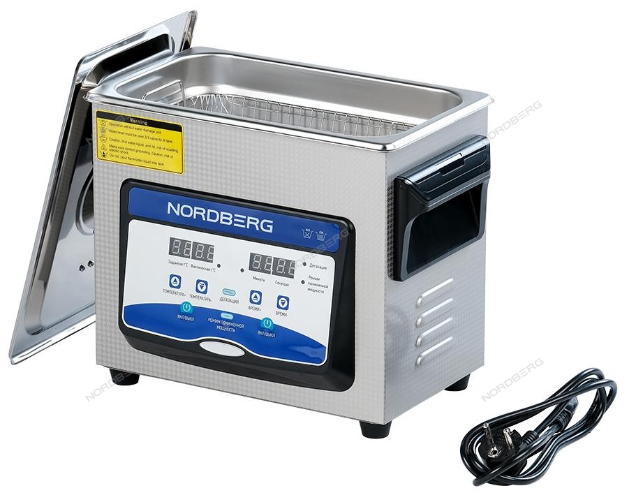 Ванна ультразвуковая с цифровым управлением и подогревом, 3,2 л NORDBERG NU32D купить по цене 14&nbsp;243 ₽ в интернет магазине ТЕХСАД