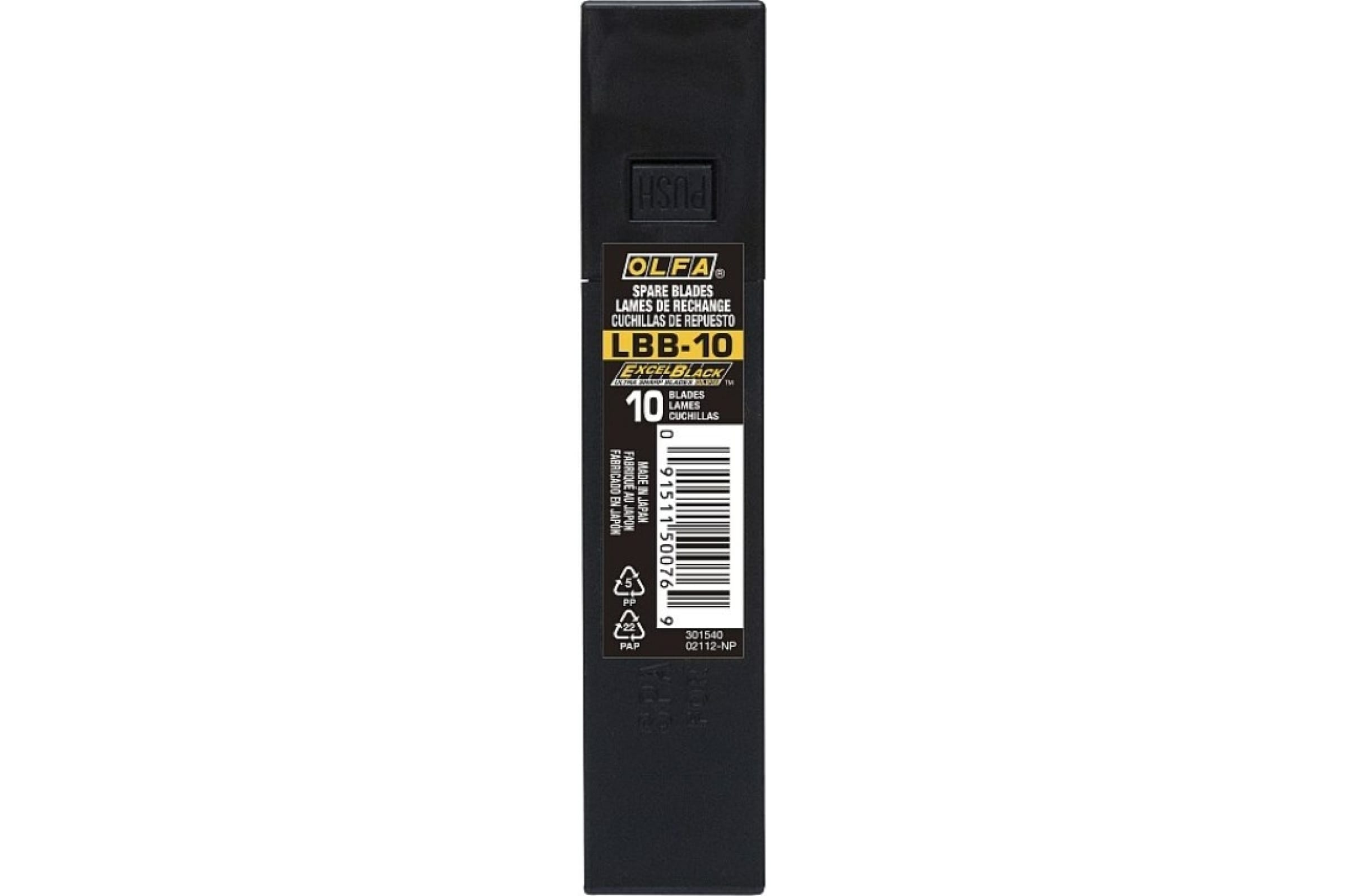 OLFA 18 мм, 10шт, лезвие сегментированное EXCEL BLACK OL-LBB-10 купить по цене 730 ₽ в интернет магазине ТЕХСАД