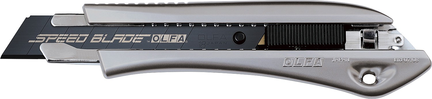 OLFA 18 мм, сегментированное лезвие, автофиксатор, нож OL-LTD-AL-LFB купить по цене 1&nbsp;500 ₽ в интернет магазине ТЕХСАД