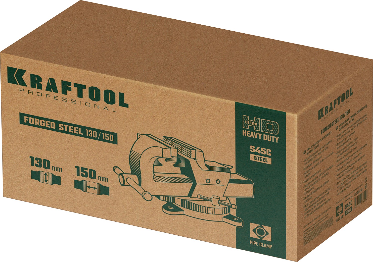 KRAFTOOL 150 мм, кованные стальные слесарные тиски FORGE 32700-150 купить по цене 21&nbsp;680 ₽ в интернет магазине ТЕХСАД