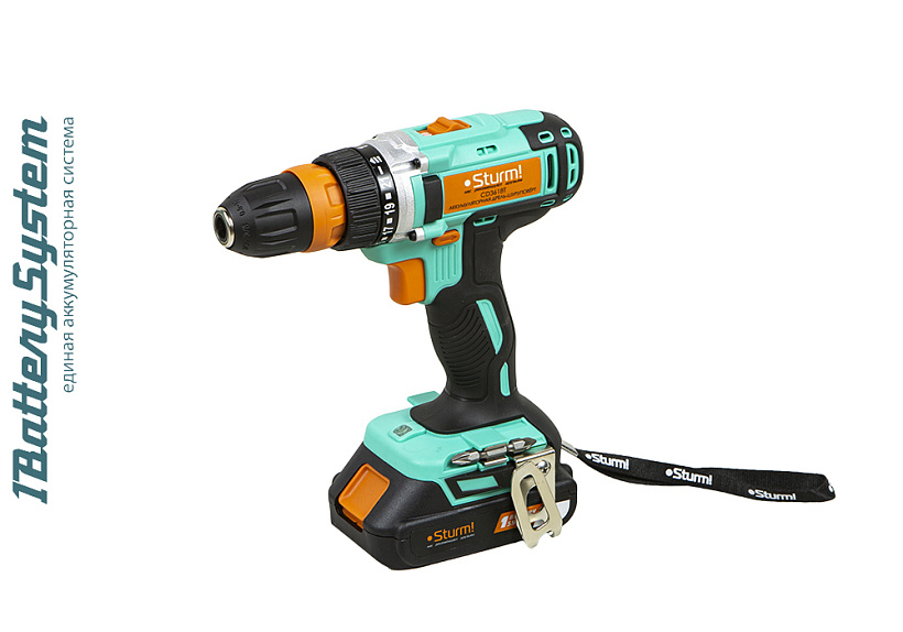 Аккумуляторный шуруповерт Sturm! CD3618T 1BatterySystem купить по цене 8&nbsp;950 ₽ в интернет магазине ТЕХСАД