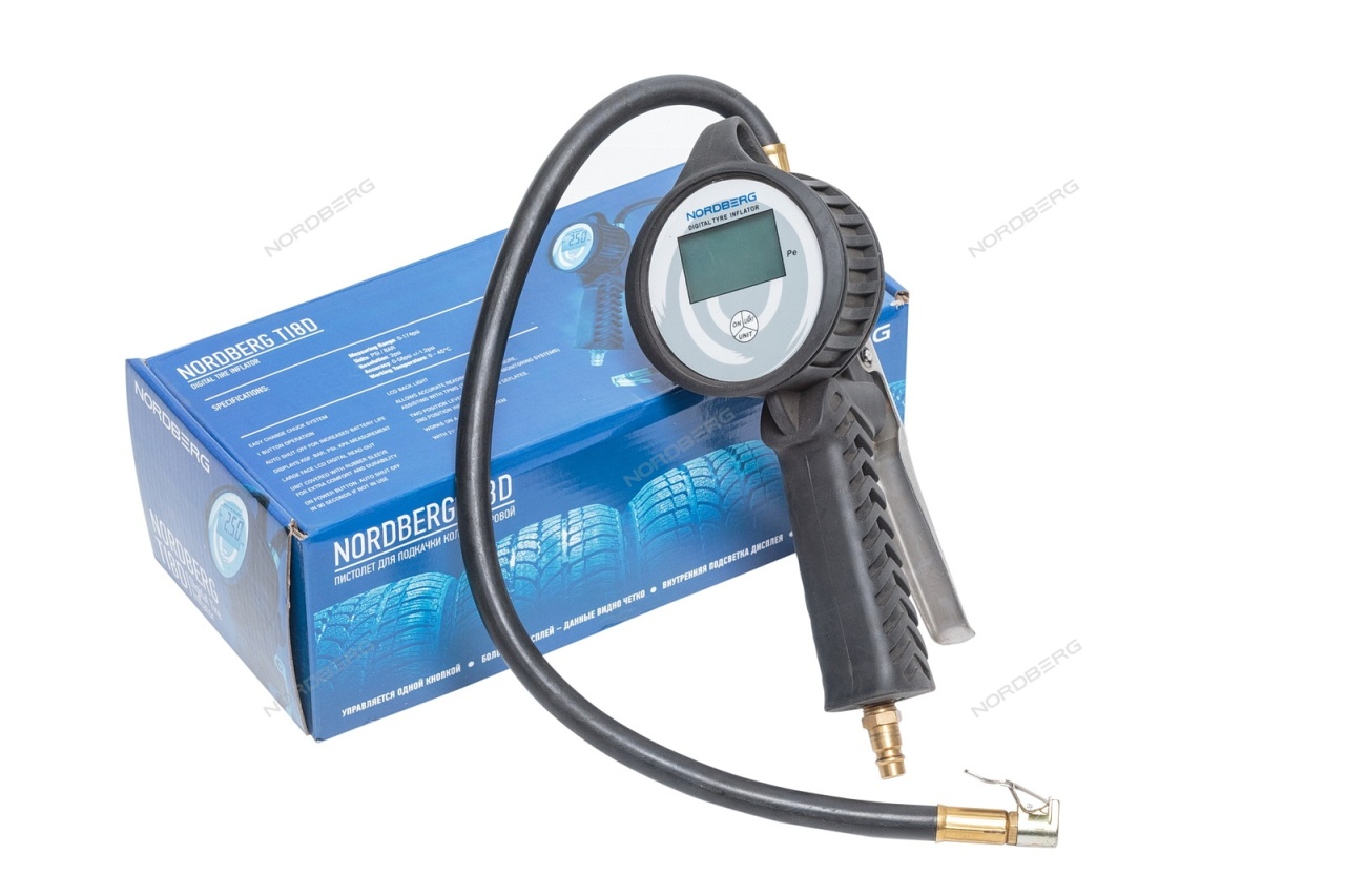 Пистолет для подкачки шин с цифровым манометром NORDBERG Ti8D купить по цене 5&nbsp;013 ₽ в интернет магазине ТЕХСАД