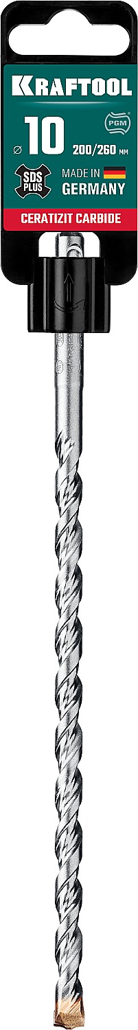 KRAFTOOL 10 х 260 мм, бур SDS-plus 29320-260-10_z02 купить по цене 650 ₽ в интернет магазине ТЕХСАД