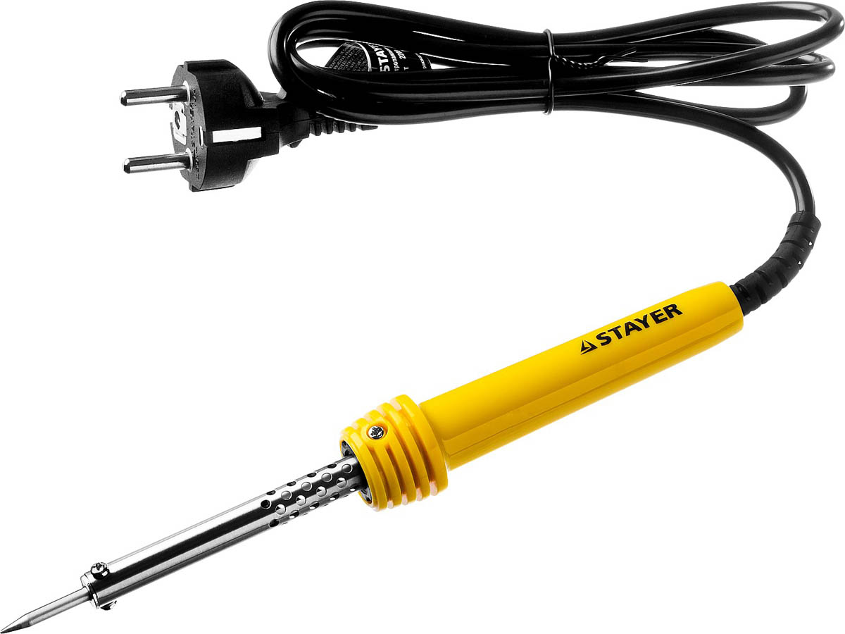 STAYER 40 Вт, конус, пластиковая рукоятка, электропаяльник Maxterm 55305-40 Master купить по цене 730 ₽ в интернет магазине ТЕХСАД