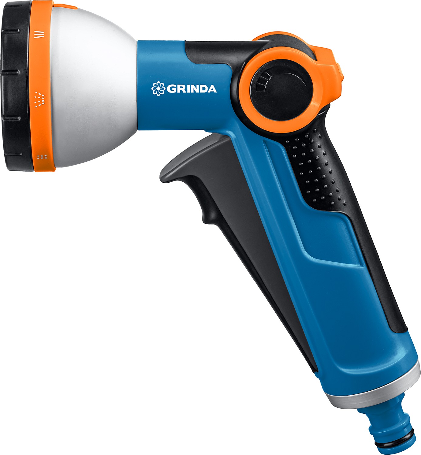 GRINDA 8 режимов, курок спереди, двухкомпонентный с регулятором напора, пистолет поливочный X-8 8-427145_z02 PROLine купить по цене 1&nbsp;040 ₽ в интернет магазине ТЕХСАД