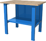Верстак слесарный, бестумбовый, столешница из фанеры, синий FERRUM 01.001-W5015 купить по цене 9&nbsp;089 ₽ в интернет магазине ТЕХСАД