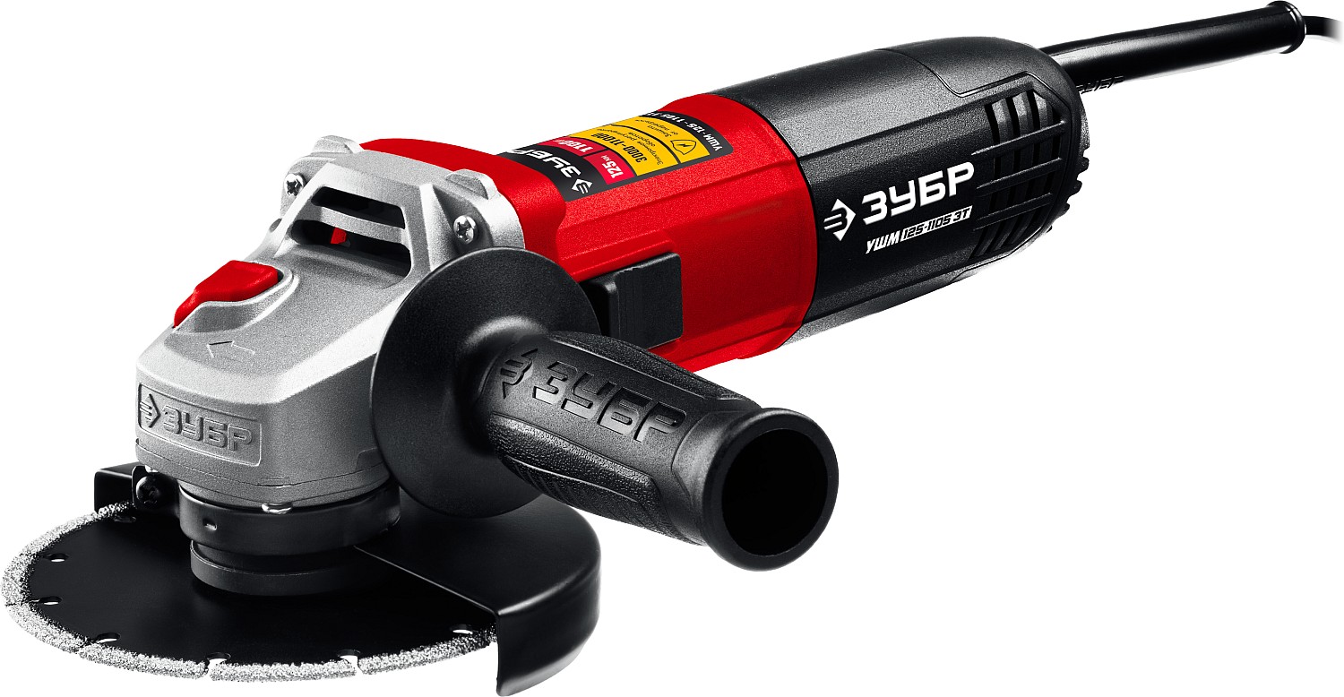 ЗУБР 1100 Вт, 125 мм, углошлифовальная машина (болгарка) УШМ-125-1105 ЭТ купить по цене 4&nbsp;850 ₽ в интернет магазине ТЕХСАД