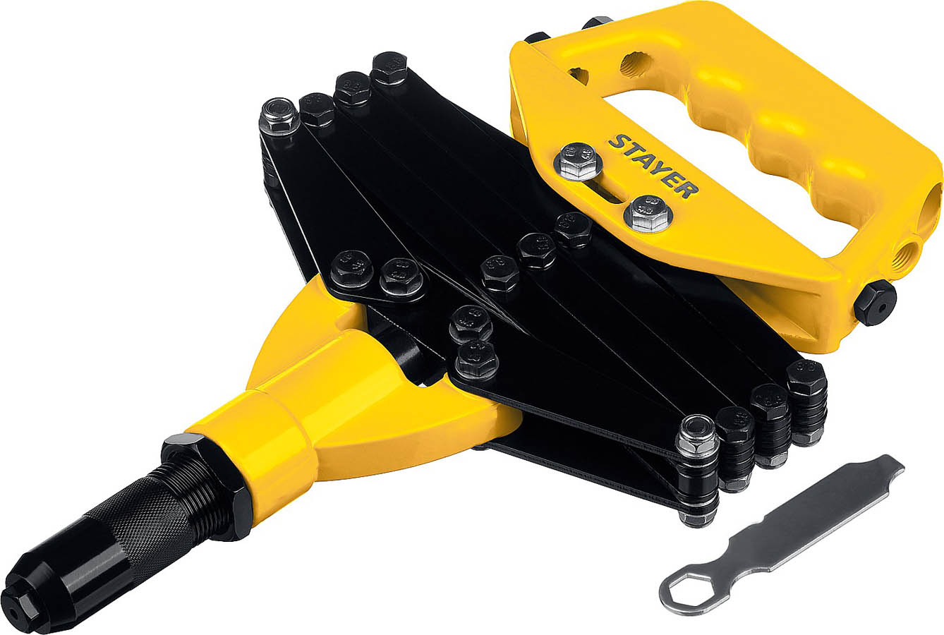 STAYER заклепки 3.2-6.4 мм из алюминия, стали, нерж. стали, литой корпус, заклепочник рычажно-складной 3115_z01 купить по цене 2&nbsp;350 ₽ в интернет магазине ТЕХСАД