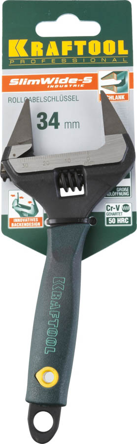 KRAFTOOL 150/34 мм, Cr-V, ключ разводной SlimWide-S 27263-15 купить по цене 2&nbsp;260 ₽ в интернет магазине ТЕХСАД