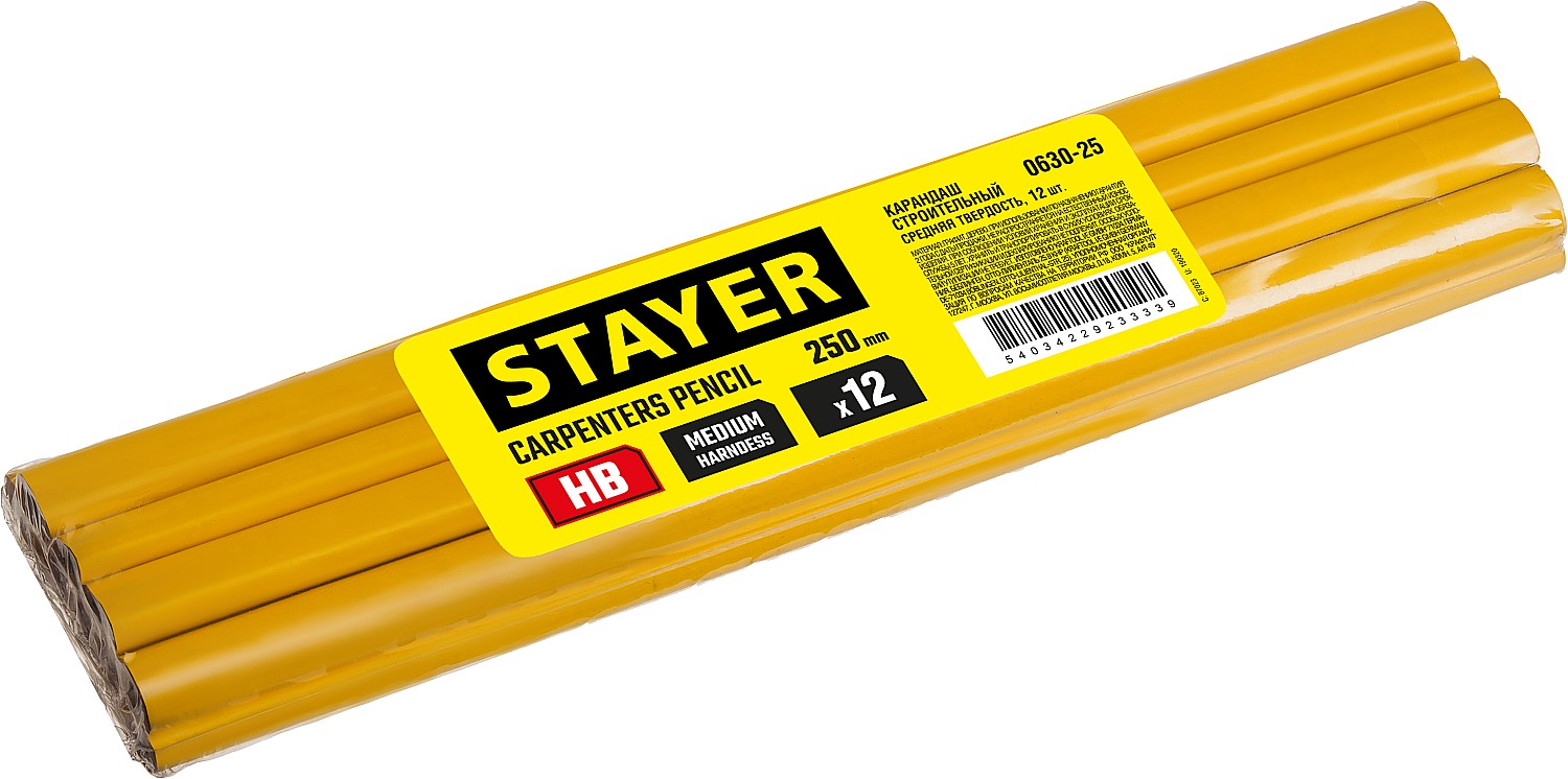 STAYER 250 мм, карандаш строительный 0630-25 купить по цене 53 ₽ в интернет магазине ТЕХСАД