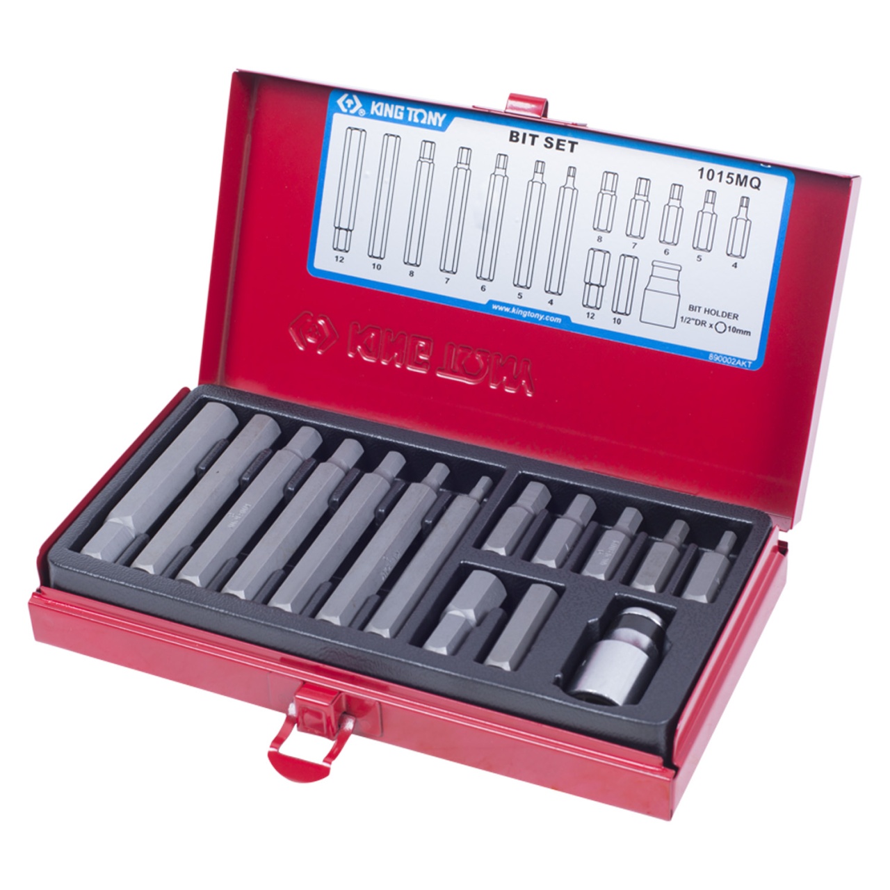 Набор вставок (бит) 10 мм, Hex, 4-12 мм, 15 предметов KING TONY 1015MQ купить по цене 2&nbsp;730 ₽ в интернет магазине ТЕХСАД