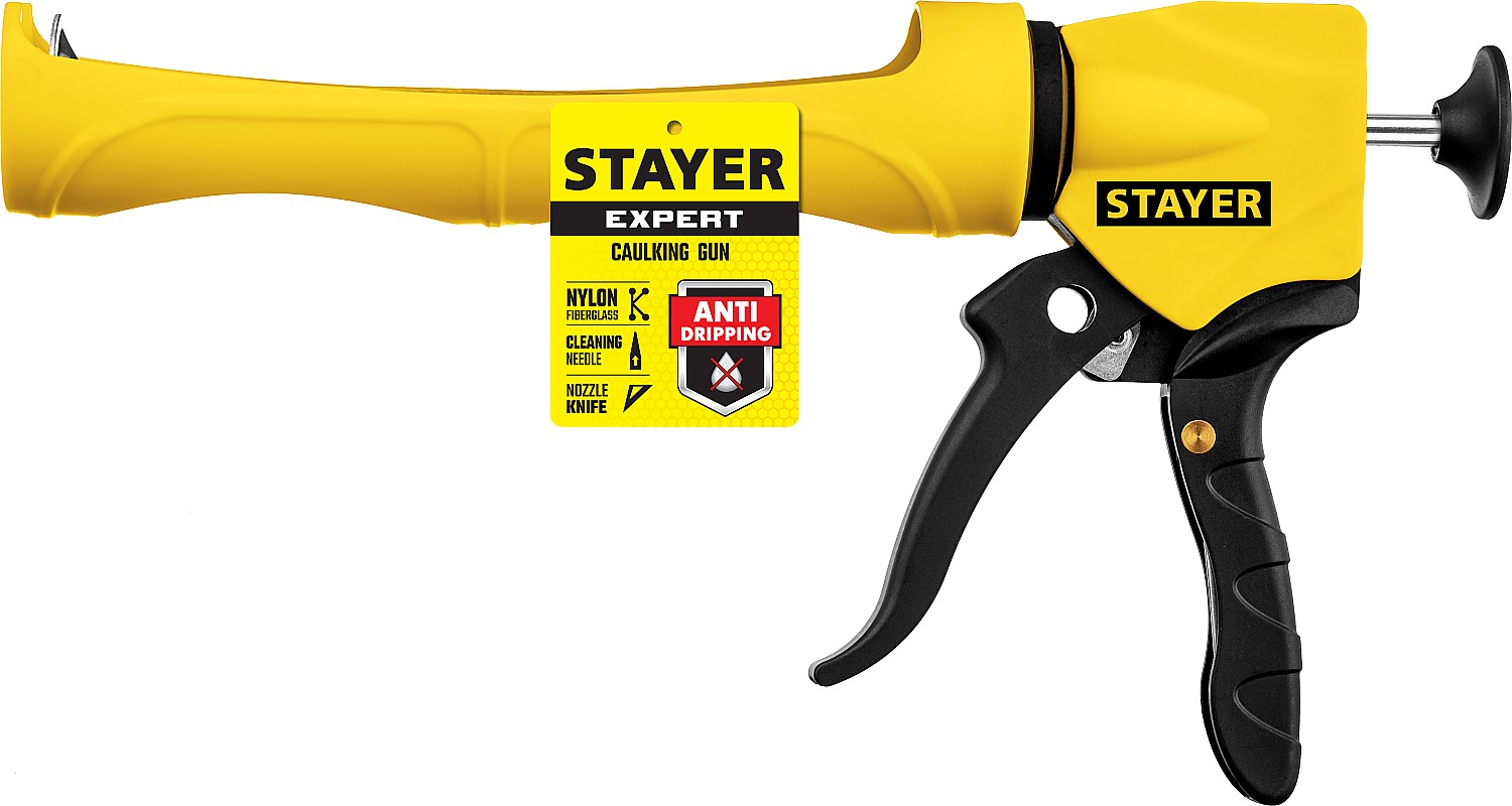 STAYER 310 мл, антикапельная система, полукорпусной пистолет для герметика 06690 PROFESSIONAL купить по цене 820 ₽ в интернет магазине ТЕХСАД