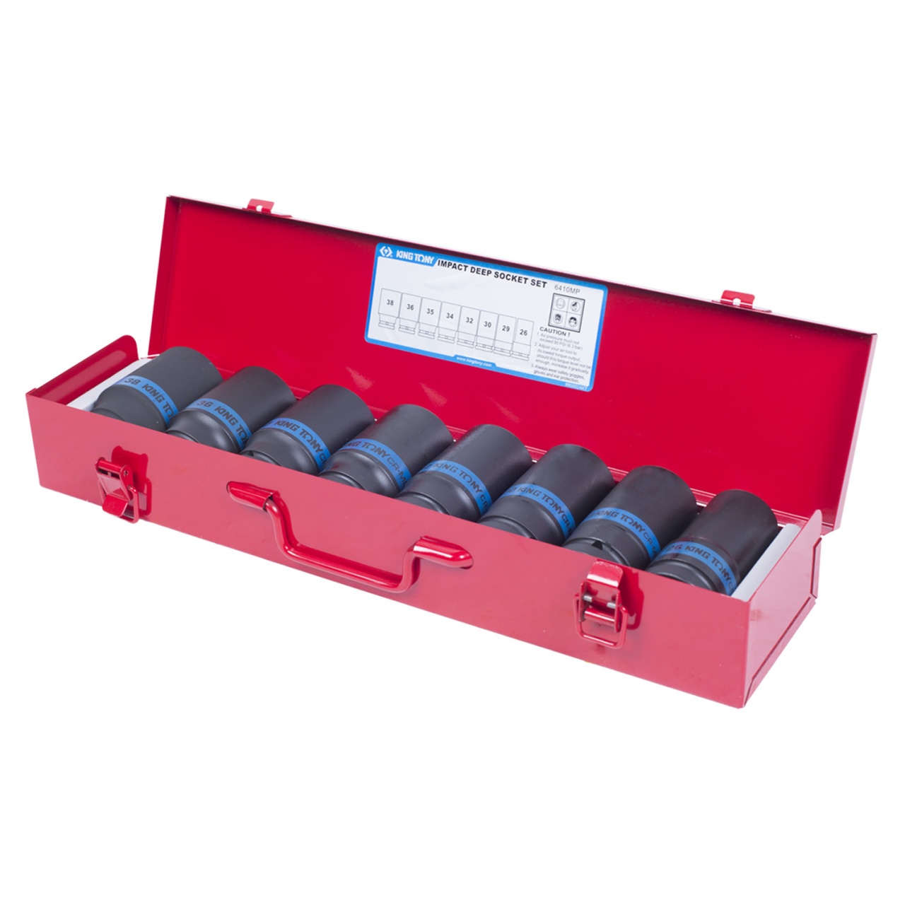 Набор ударных глубоких торцевых головок 3/4'', шестигранные, 24-38 мм 8 предметов KING TONY 6410MP03 купить по цене 12&nbsp;850 ₽ в интернет магазине ТЕХСАД