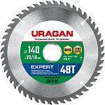 URAGAN 140 х 20/16 мм, 48Т, диск пильный по дереву Expert 36802-140-20-48_z01 купить по цене 460 ₽ в интернет магазине ТЕХСАД