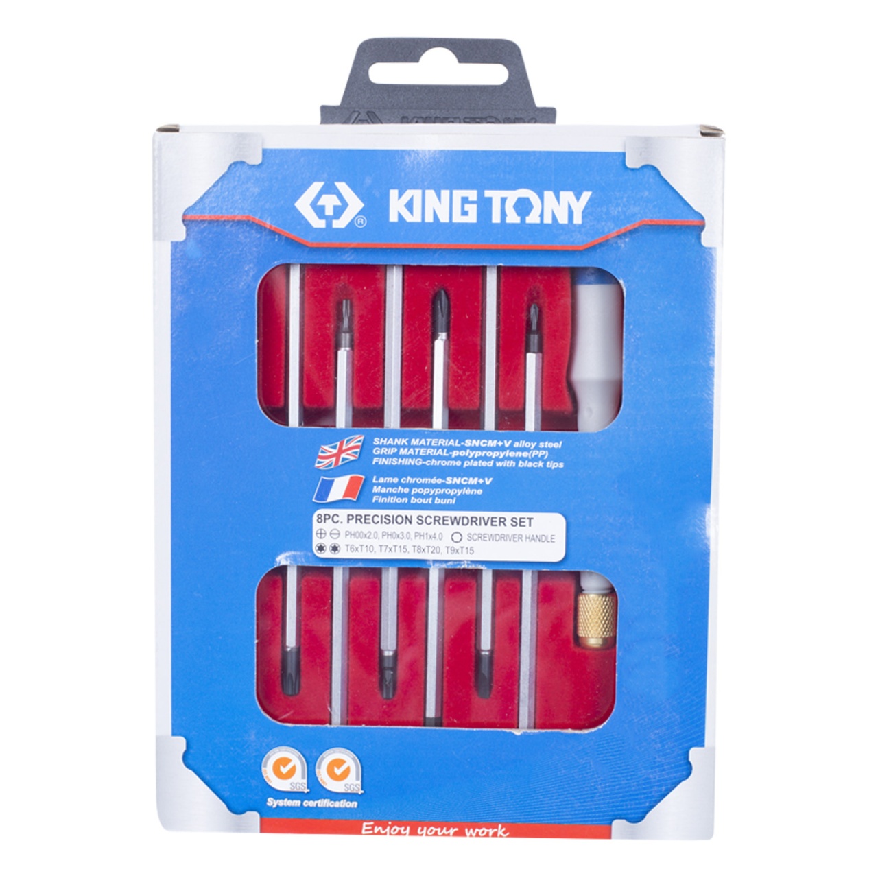 Набор прецизионная отвертка с насадками, 8 предметов KING TONY 32607MR купить по цене 1&nbsp;690 ₽ в интернет магазине ТЕХСАД