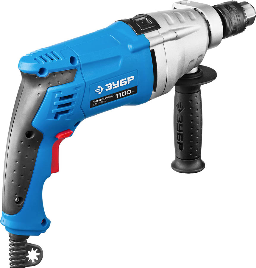 ЗУБР 1100 Вт, дрель ударная ЗДУ-1100-2 ЭРММ2 Профессионал купить по цене 8&nbsp;040 ₽ в интернет магазине ТЕХСАД