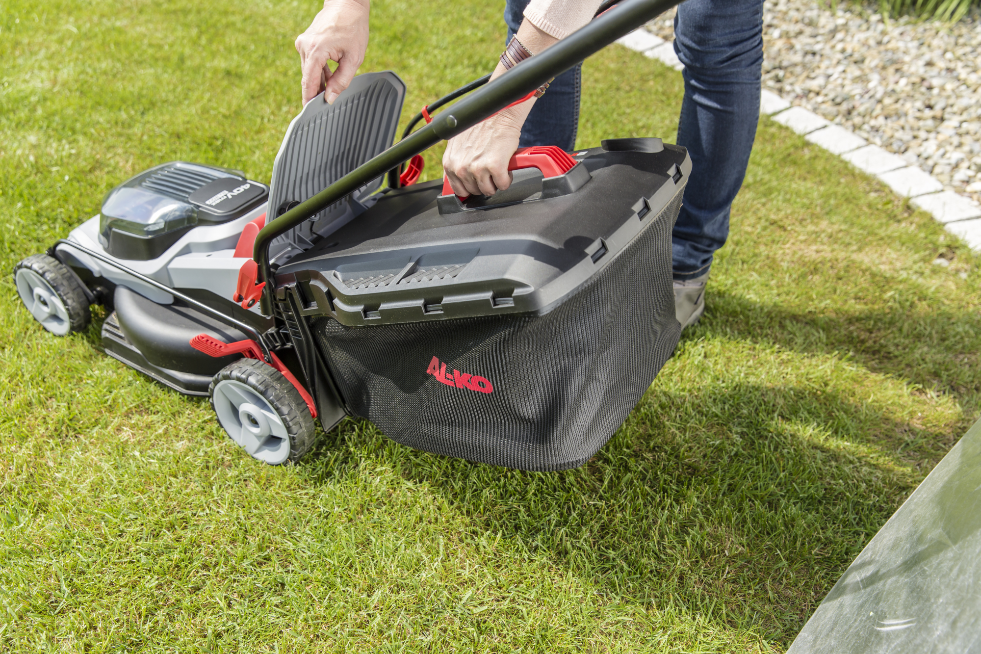 Газонокосилка аккумуляторная AL-KO Easy Flex 34.8 Li с 2 аккумуляторами 18 V и ЗУ купить по цене 19&nbsp;990 ₽ в интернет магазине ТЕХСАД