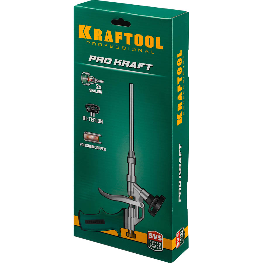 KRAFTOOL тефлоновое покрытие, пистолет для монтажной пены PROKraft 0685_z04 купить по цене 2&nbsp;270 ₽ в интернет магазине ТЕХСАД