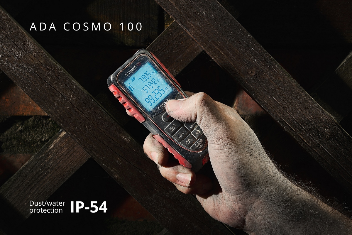 Лазерная рулетка с функцией уклономера ADA COSMO 100 купить по цене 9&nbsp;990 ₽ в интернет магазине ТЕХСАД